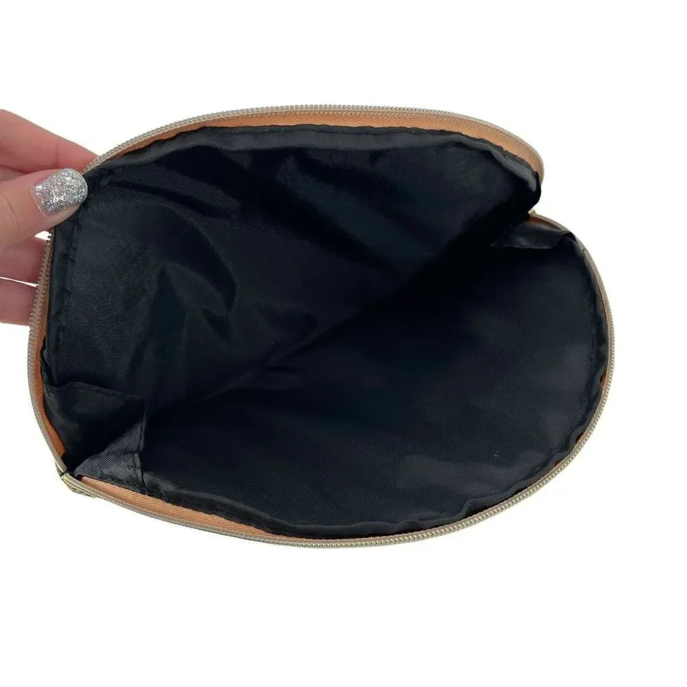 Tarte Cosmetic Bag Glitter Dome Confetti Glitter Makeup Bag Glam Zip Closure Bag